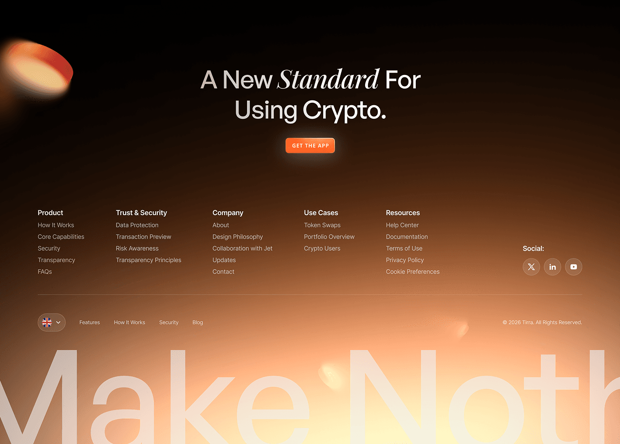 Tirra CTA and Footer design